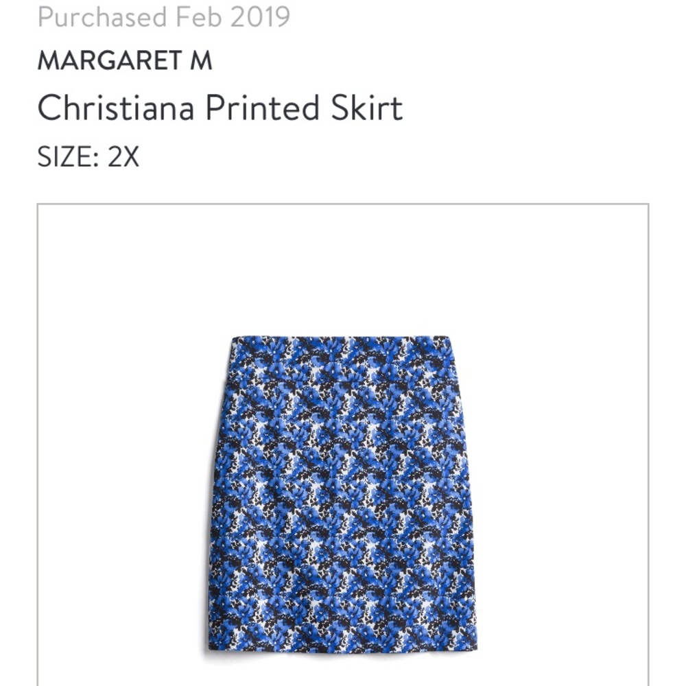 Blue Floral Margery M Skirt